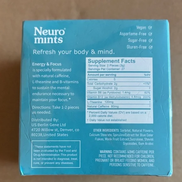 Energy & Focus Mints - Blue - Picture 2 of 5